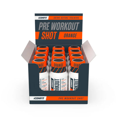 ICONFIT gėrimas (shot'as) prieš treniruotę (60 ml) - Apelsinų