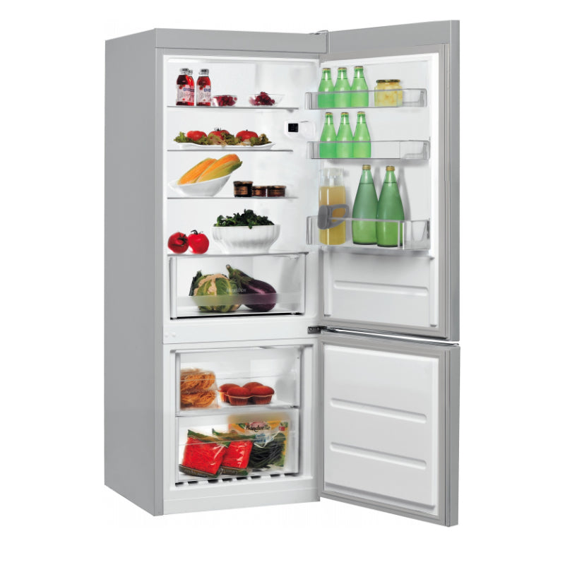 INDESIT Refrigerator LI6 S2E S, Energy class E, height 158.8 cm, Silver color