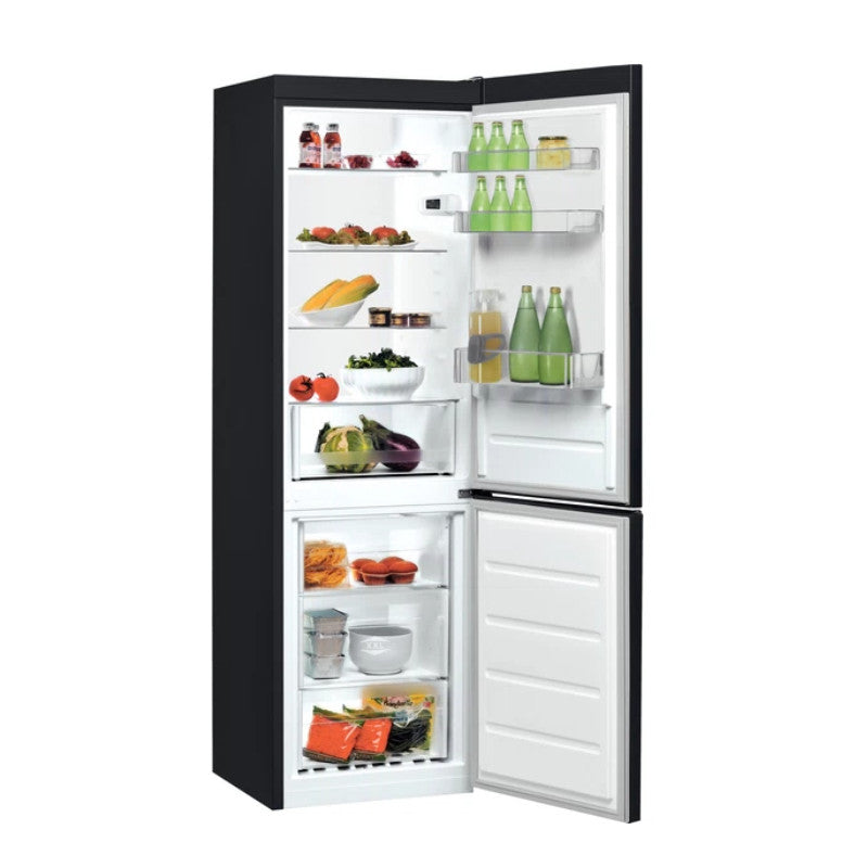 INDESIT Refrigerator LI8 SN2E K 1, Energy class E, Height 189cm, No frost, Black color