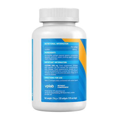 VPLAB Lecithin 1200mg 120 soft gels
