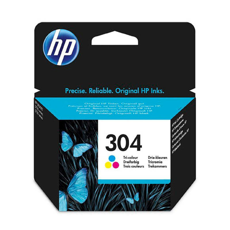 HP 304 Tri-color Ink Cartridge, 100 pages, for HP DeskJet 2620,2630,2632,2633,3720,3730,3732,3735