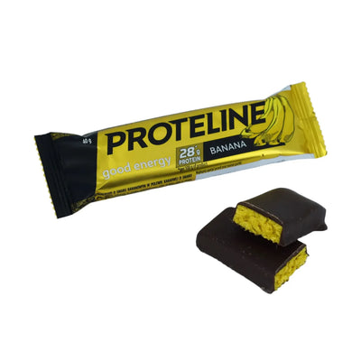 PROTELINE - Bananų skonio baltyminis batonėlis su konditeriniu glaistu (40g)