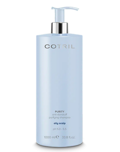 Cotril PURITY ANTI-DANDRUFF Valomasis šampūnas nuo pleiskanų riebiai galvos odai 1000 ml