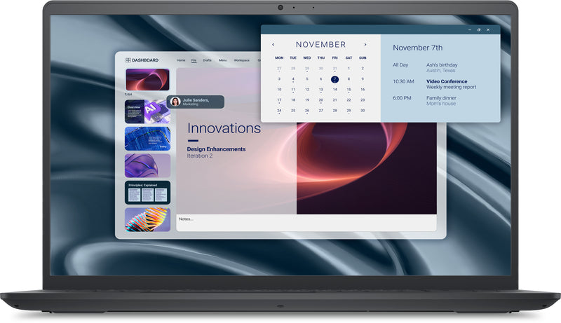 Dell Pro 15 Essential PV15255/ AMD Ryzen 5 7520U/ 8GB/ 512GB SSD/ 15.6" FHD/ WLAN + BT/ NORDIC Kb/ W11 Pro/Carbon Black/ 3yrs Prosupport