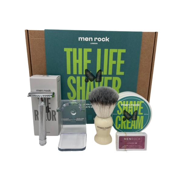 Men Rock Ultimate Shaving Gift Set Sicilian Lime Skutimosi rinkinys su dviašmeniu skustuvu