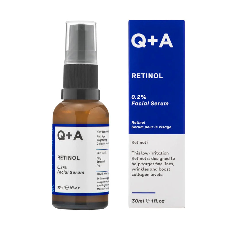 Q+A Retinol 0.2% Facial Serum Veido serumas su retinoliu, 30ml