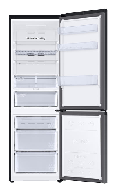 Samsung Refrigerator RB34C675EBN/EF, height 185.3cm, 344l, Energy class E, freezer 114l, fridge 230l