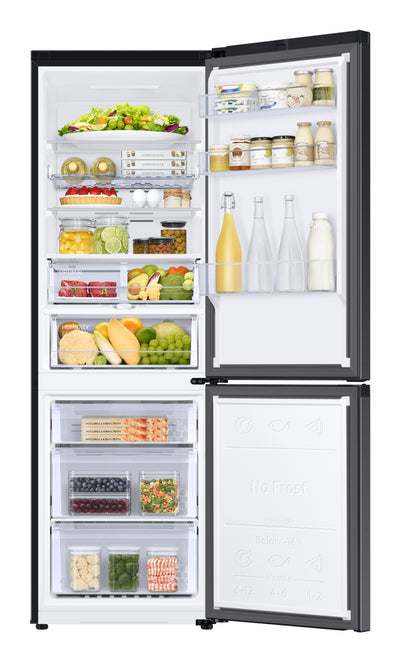 Samsung Refrigerator RB34C675EBN/EF, height 185.3cm, 344l, Energy class E, freezer 114l, fridge 230l
