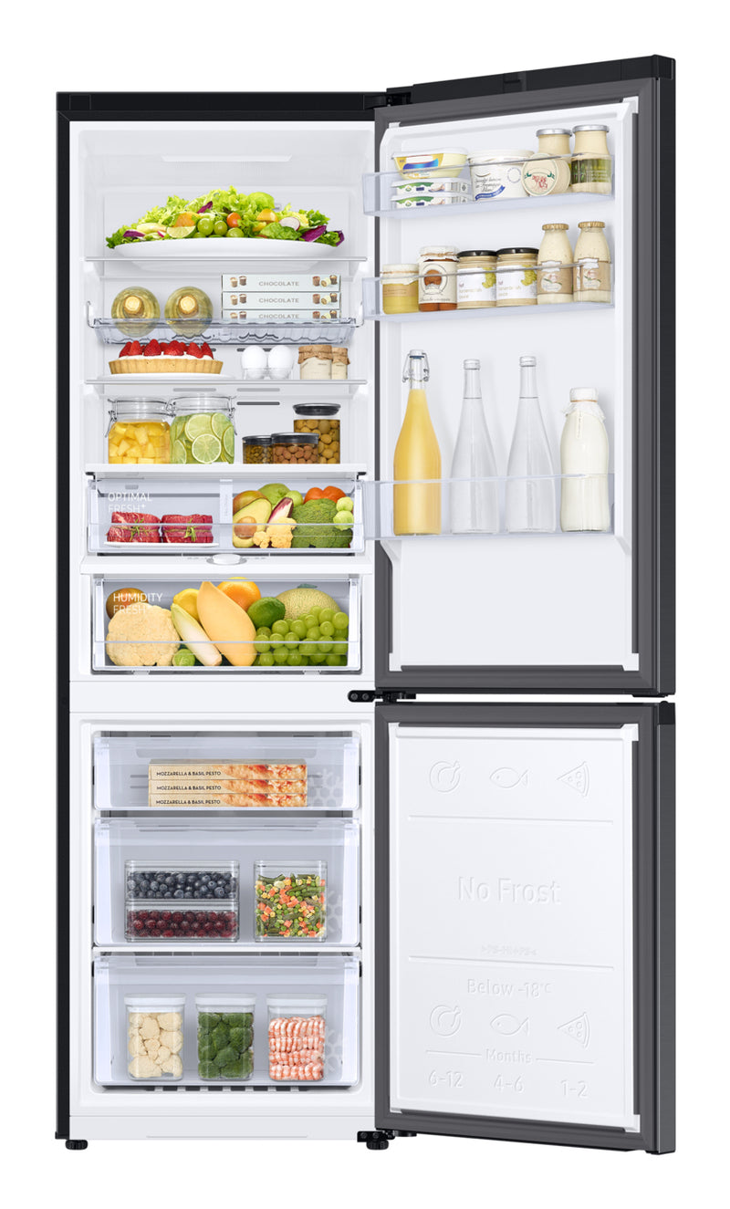 Samsung Refrigerator RB34C675EBN/EF, height 185.3cm, 344l, Energy class E, freezer 114l, fridge 230l