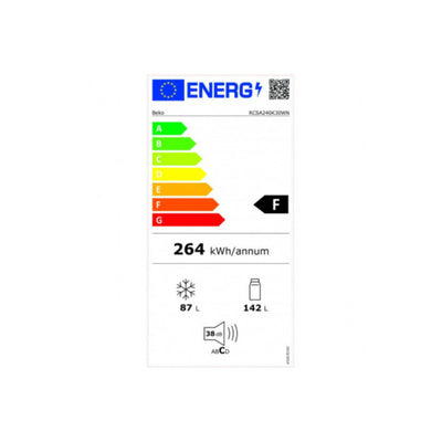 BEKO Refrigerator RCSA240K40WN, Energy class E, Height 153cm, White/Damaged package