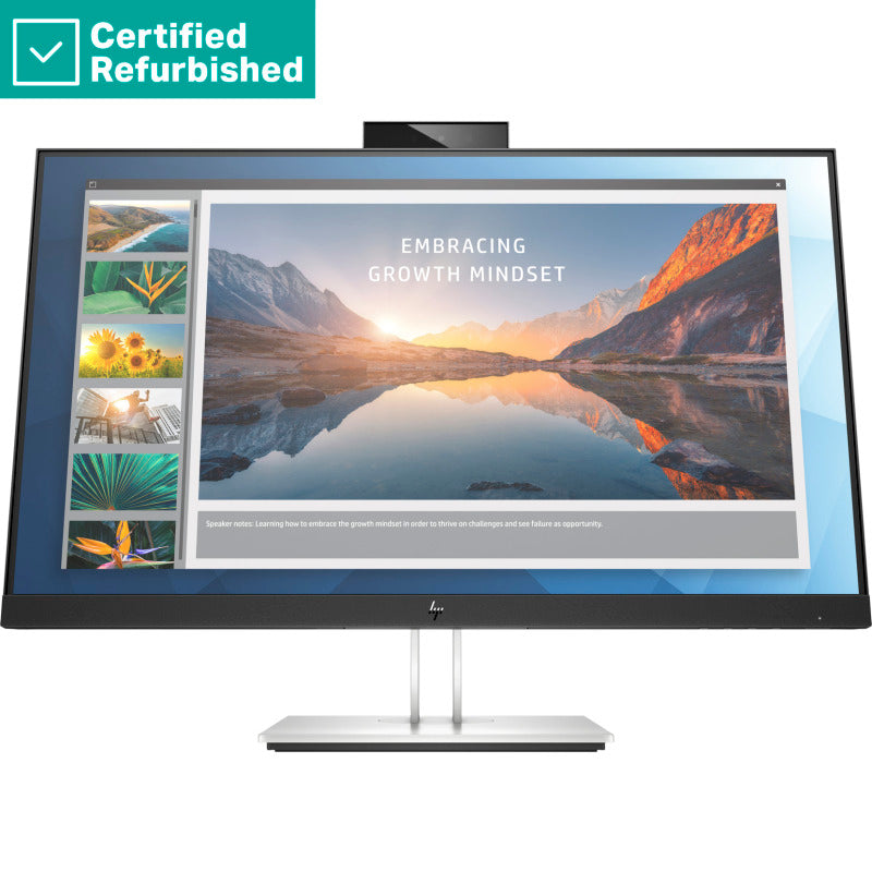 RENEW SILVER HP E24d G4 FHD Docking Monitor - 23.8" 1920x1080 FHD 250-nit 60Hz AG, IPS, USB-C(100W)/HDMI/DisplayPort Daisy-Chain, 4x USB-A, 1080p webcam, RJ-45 LAN, height adjustable/tilt/swivel/pivot, 2 years