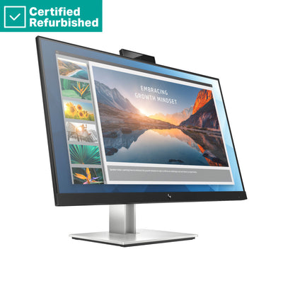 RENEW SILVER HP E24d G4 FHD Docking Monitor - 23.8" 1920x1080 FHD 250-nit 60Hz AG, IPS, USB-C(100W)/HDMI/DisplayPort Daisy-Chain, 4x USB-A, 1080p webcam, RJ-45 LAN, height adjustable/tilt/swivel/pivot, 2 years