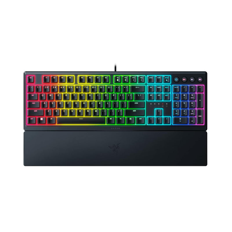 Razer Ornata V3 Wired Gaming keyboard, USB, RGB LED, US, Mecha-membrane switch, Black