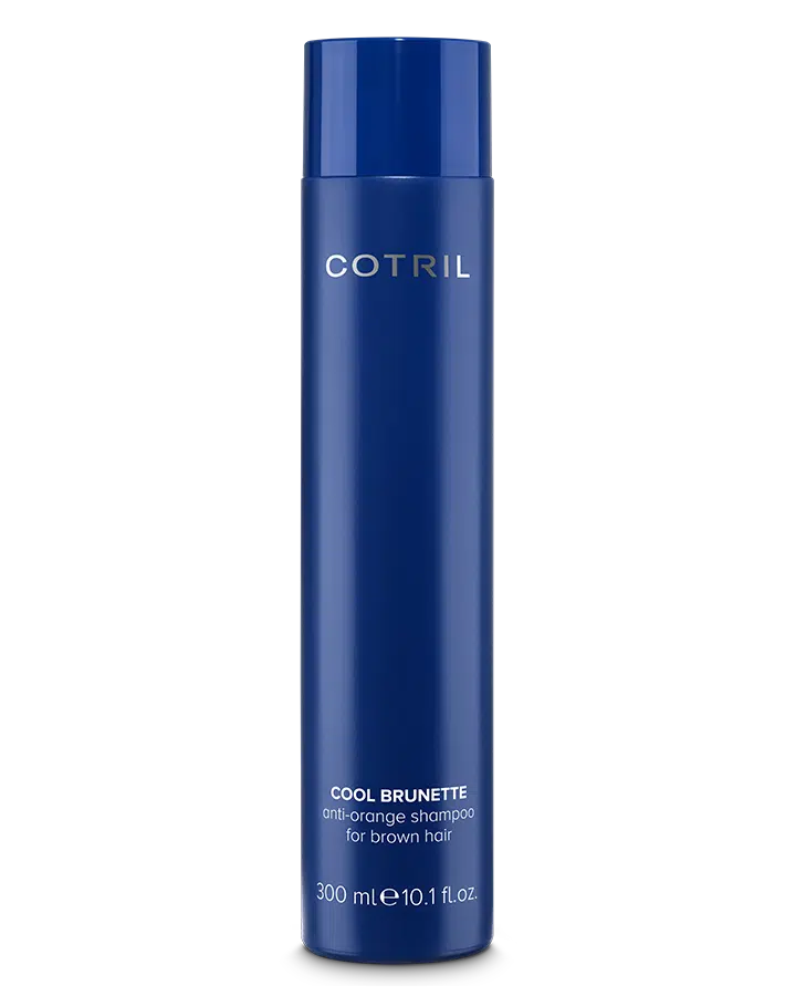 COTRIL COOL BRUNETTE – Šampūnas rudiems plaukams, su mėlynu pigmentu neutralizuojančiu oranžiniai-varinį atspalvį 300 ml