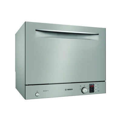 BOSCH Countertop Dishwasher SKS62E38EU, Width 55 cm, 6 Programs, Energy class F, AquaStop, Inox