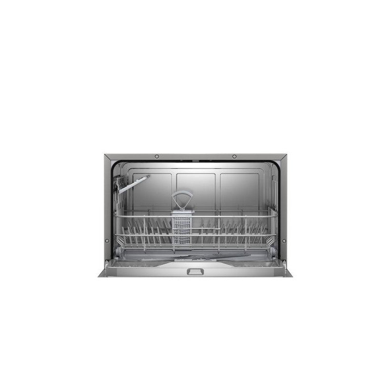 BOSCH Countertop Dishwasher SKS62E38EU, Width 55 cm, 6 Programs, Energy class F, AquaStop, Inox