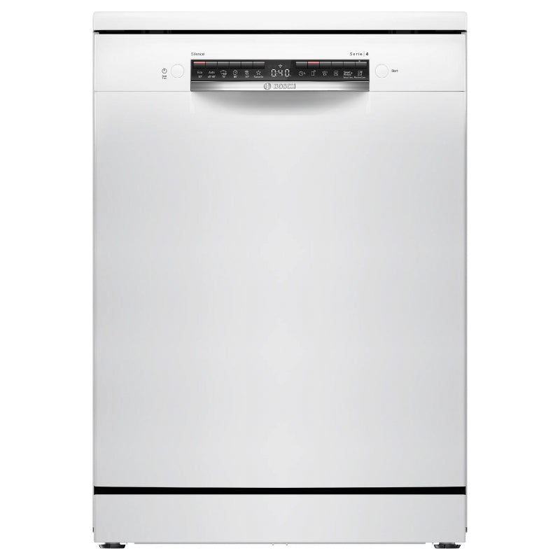 BOSCH Free standing dishwasher SMS4HVW00E, 60 cm, energy class D, AquaStop, Home connect, 3rd drawer, White