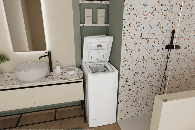 CANDY Top load washing machine TCA273D3-S, Energy class C, 6kg, 1200 rpm, Depth 60 cm