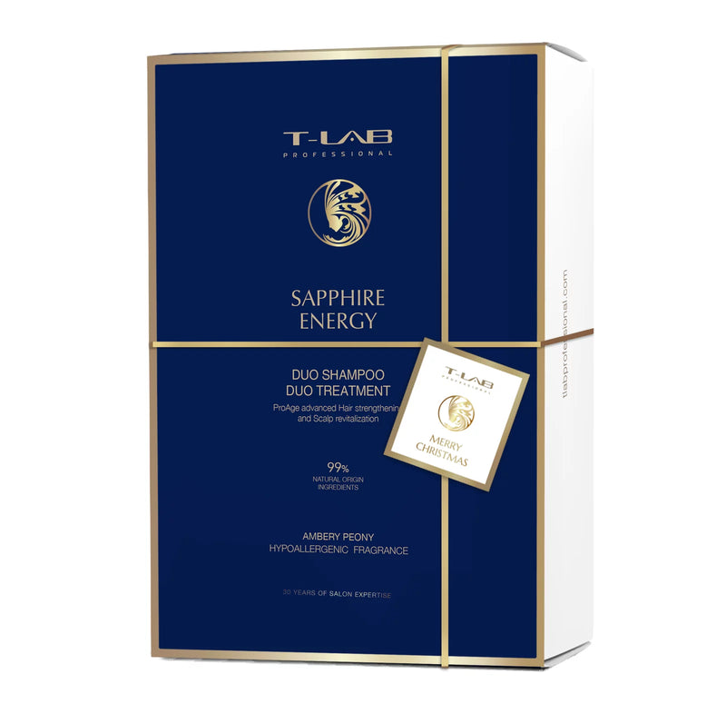 T-LAB Kit| T-LAB Professional Sapphire Energy Duo Shampoo – shampoo for hair strengthening 300ml, Sapphire Energy Duo Treatment – ​​conditioner-mask for hair strengthening 300ml