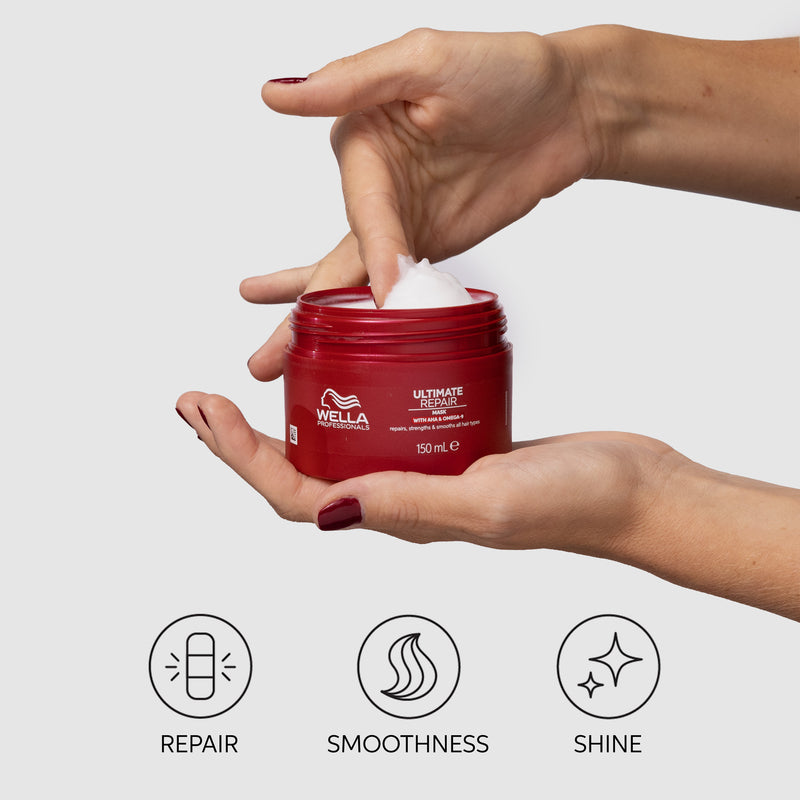 Wella ULTIMATE REPAIR Mask - Intensive effect mask for damaged hair STEP 2 When you buy 2 Wella Ultimate products (not travel size) you get a turban as a gift