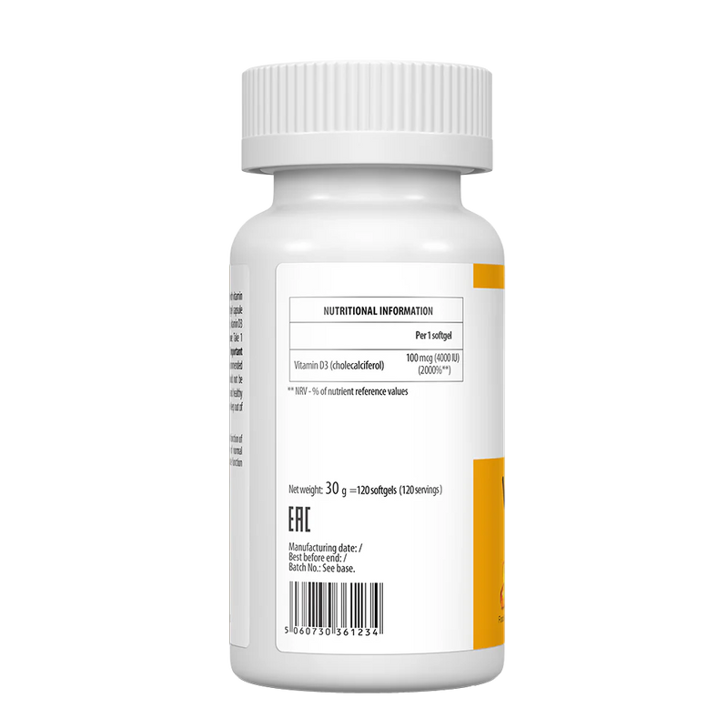 ULTRAVIT Vitamin D3 4000 IU 120 softgels