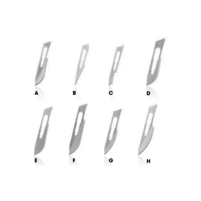 Стерилизуемые лезвия для скальпеля 10-24 размера "Beauty Blades", 100 шт.