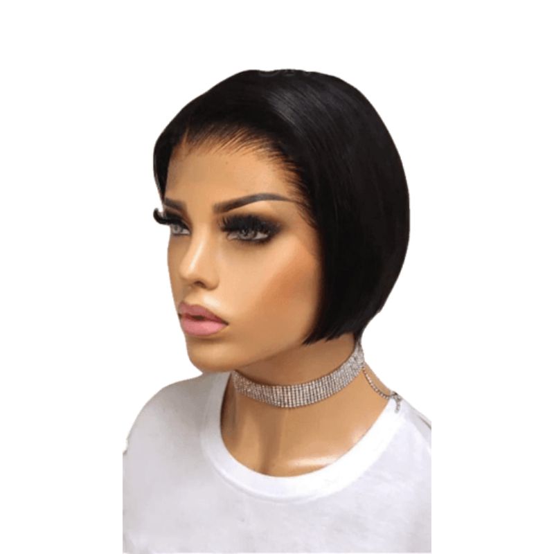 Short natural hair wig