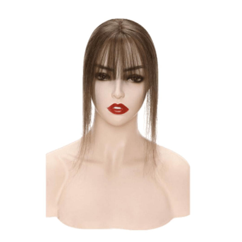 Natural hair toupee with bangs 6 cm x 9 cm