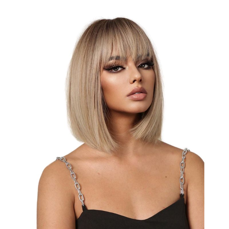 Synthetic short hair wig