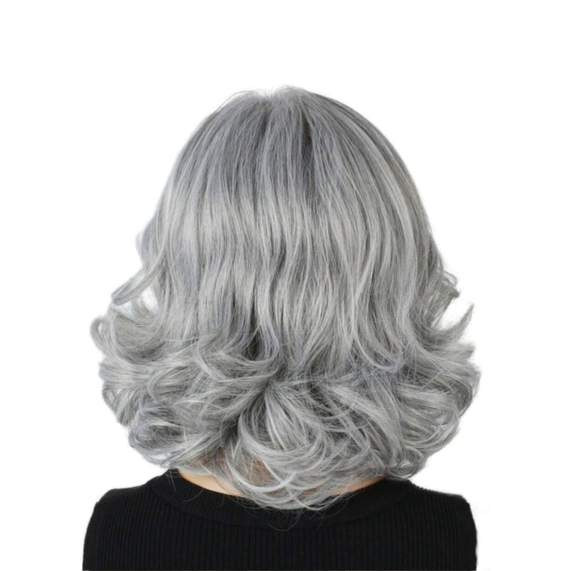 Gray hair synthetic wig