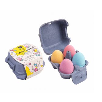 Nailmatic KIDS Egg Bath Bombs Cluck Cluck Vonios burbulų rinkinys vaikams, 4x60g