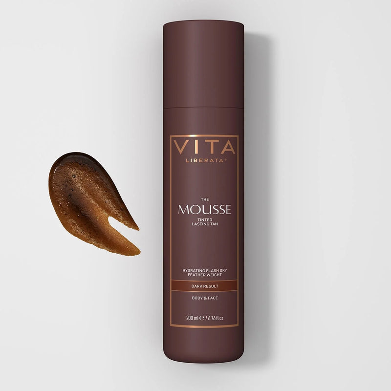 Vitaliberata TANNING MOUSSE TINTED – SAVAIMINIO ĮDEGIO PUTOS, SU IŠORINIU BRONZANTU, 200 ML - Tamsi/Dark