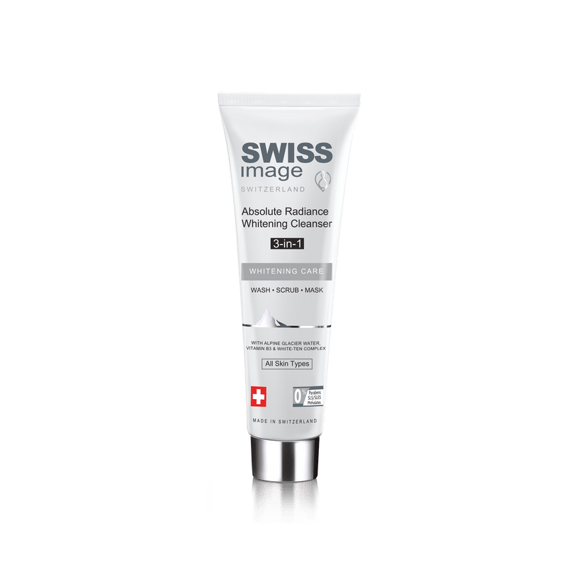 Swiss Image Whitening Care Отбеливающее, осветляющее средство для лица 3 в 1: средство для умывания, скраб для лица и маска для лица 100 мл