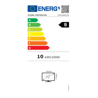 27 дюймов, IPS, 1920x1080/100 Гц, 1DP1H, USB 2x3.2, Energy B