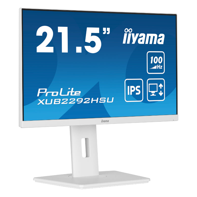 21.5" WHITE ETE IPS-panel, 1920x1080@100Hz, 15cm Height Adj. Stand, 250cd/m², Speakers, HDMI, DisplayPort, 0.4ms MPRT, FreeSync