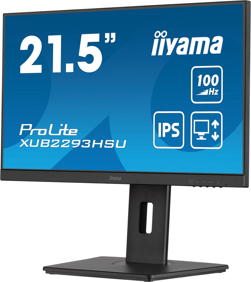 21,5" IPS-panel, 1920x1080@100Hz, 15cm Height Adj. Stand, 300cd/m², Speakers, HDMI, DisplayPort, 1ms MPRT, USB 2x2.0