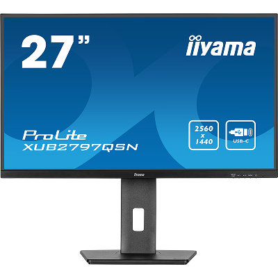 27" IPS-panel, 2560x1440, 15cm Height Adj. Stand, USB-C Dock (65W, LAN, DP-OUT, USB3x3.2+1xC(15W)) 1ms, 250cd/m², Speakers, USB-C, HDMI, DisplayPort