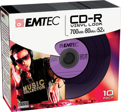 Emtec CD-R 700MB 52x Vinyl Look 10 pcs