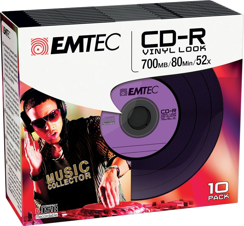 Emtec CD-R 700MB 52x Vinyl Look 10 pcs