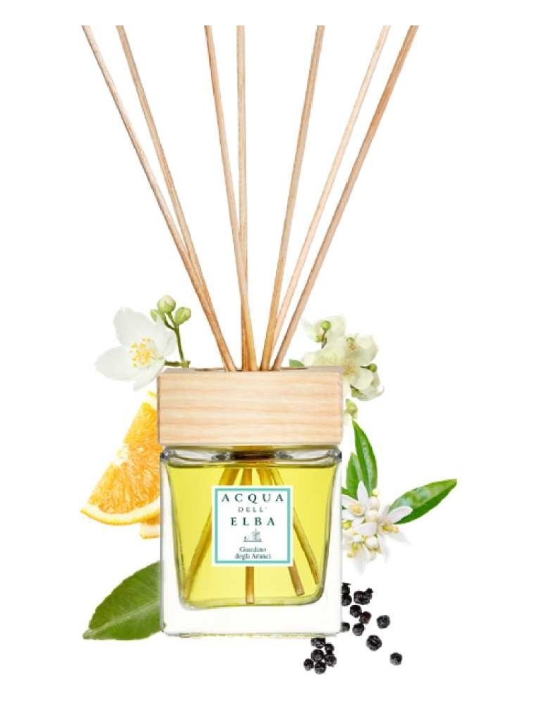 ACQUA DELL’ELBA namų kvapas su lazdelėmis „Giardino degli Aranci“ 500 ml.