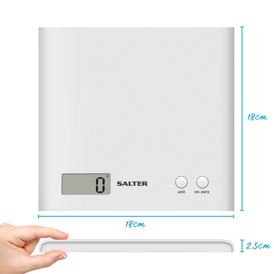 Salter 1066 WCFEU12 Arc Digital Kitchen Scale - White