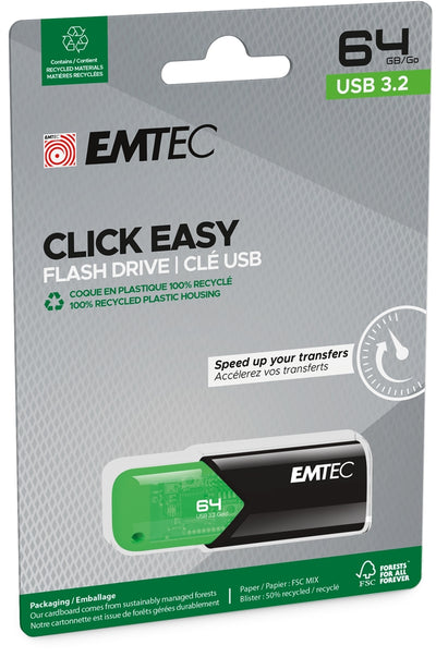 Emtec USB3.2 Click Easy B110 64GB
