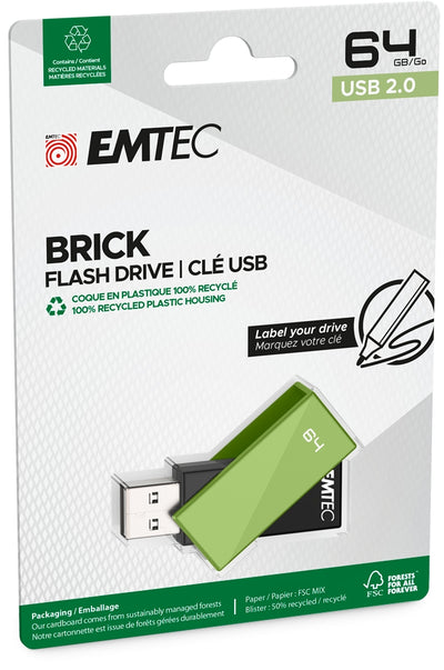 Emtec USB2.0 C350 64GB Brick Green