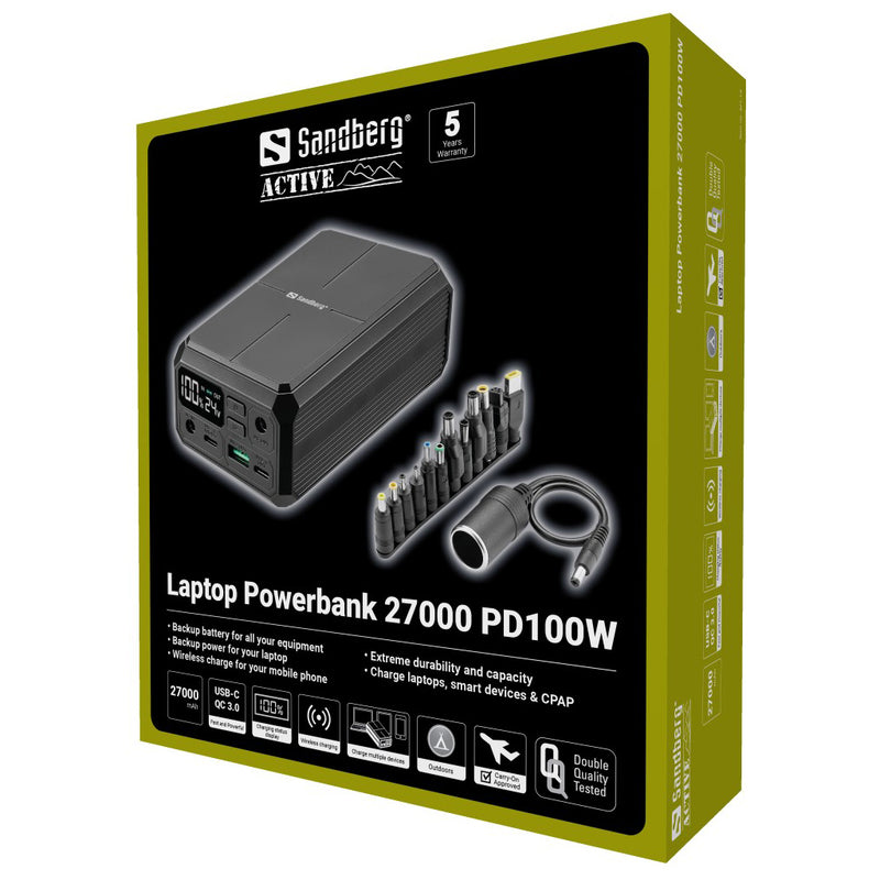 Sandberg 421-13 Laptop Powerbank 27000 PD100W
