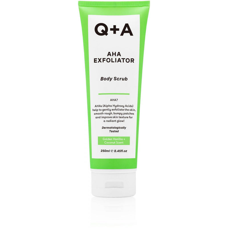 Q+A AHA Exfoliator Body Scrub Body scrub with AHA acid, 250ml