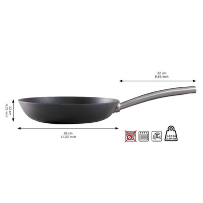 Сковорода из углеродистой стали Skottsberg 20/24/28 см: Размер сковороды - 24 см.