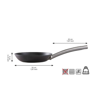 Сковорода из углеродистой стали Skottsberg 20/24/28 см: Размер сковороды - 20 см.