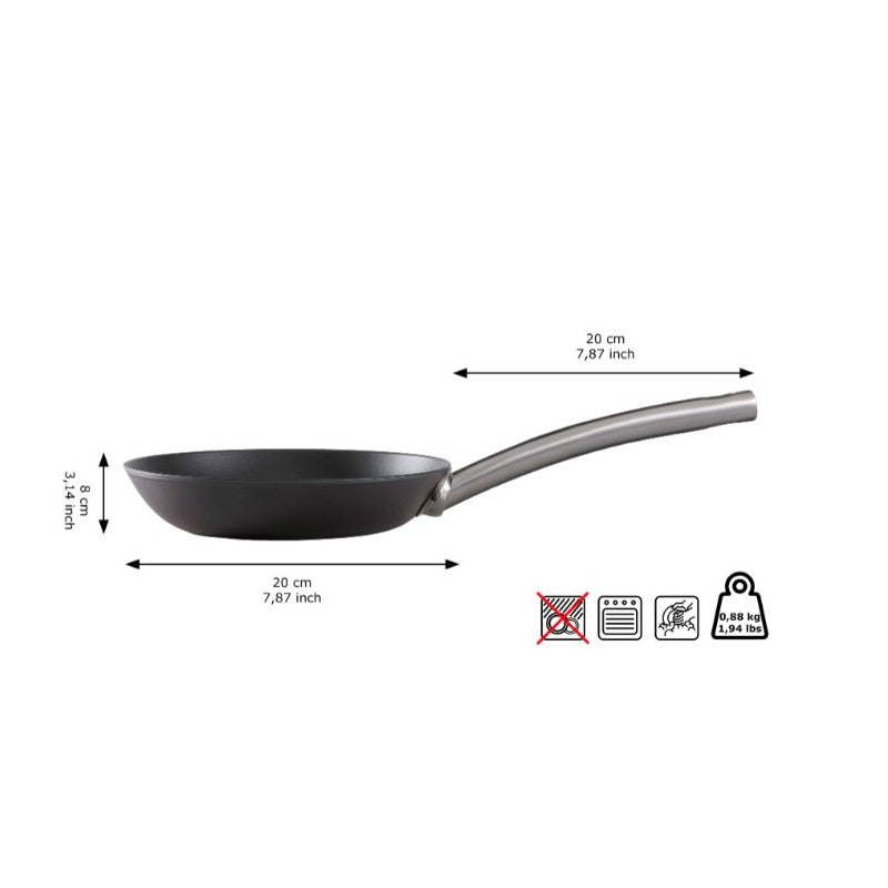 Сковорода из углеродистой стали Skottsberg 20/24/28 см: Размер сковороды - 28 см.