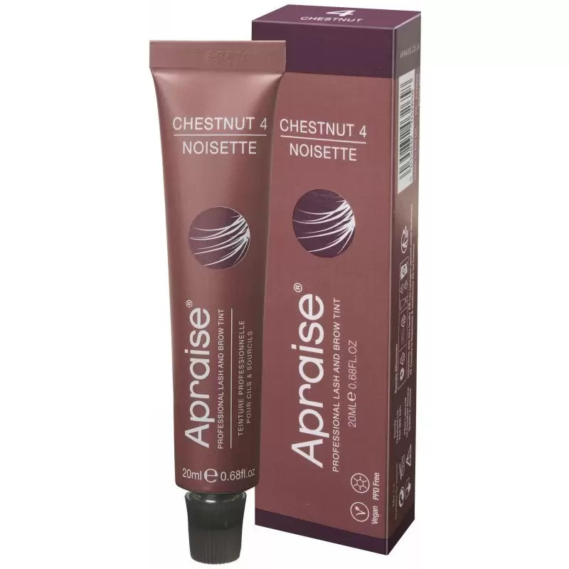 Appraise Eyelash and Eyebrow Tint PPD FREE Chestnut OS555805, No. 4, chestnut color, 20 ml