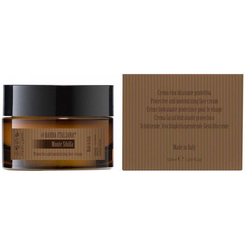 Apsauginis, drėkinamasis veido kremas Barba Italiana Monte Sibilla Protective Moisturizing Face Cream BI070007, 50 ml